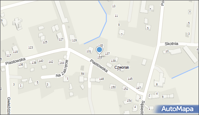 Wołowice, Piastowska, 133, mapa Wołowice