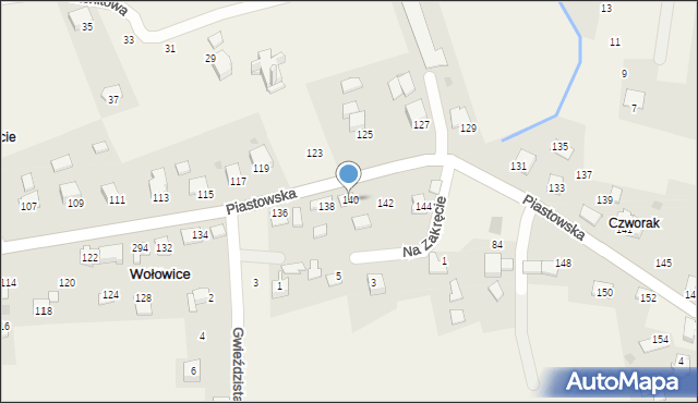 Wołowice, Piastowska, 140, mapa Wołowice