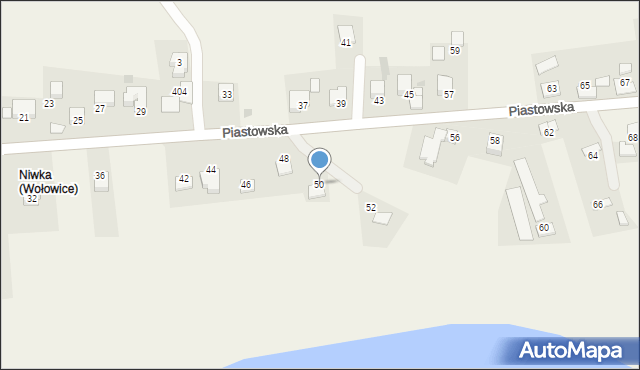 Wołowice, Piastowska, 50, mapa Wołowice