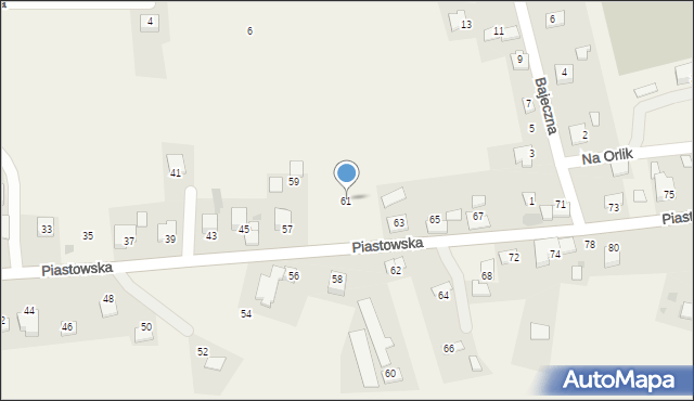 Wołowice, Piastowska, 61, mapa Wołowice