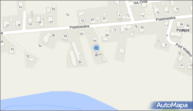 Wołowice, Piastowska, 66, mapa Wołowice