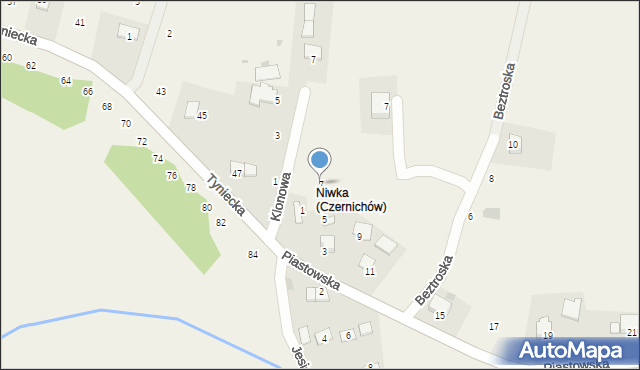 Wołowice, Piastowska, 7, mapa Wołowice