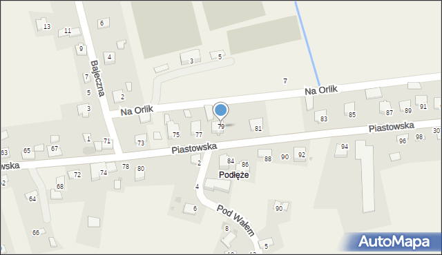 Wołowice, Piastowska, 79, mapa Wołowice