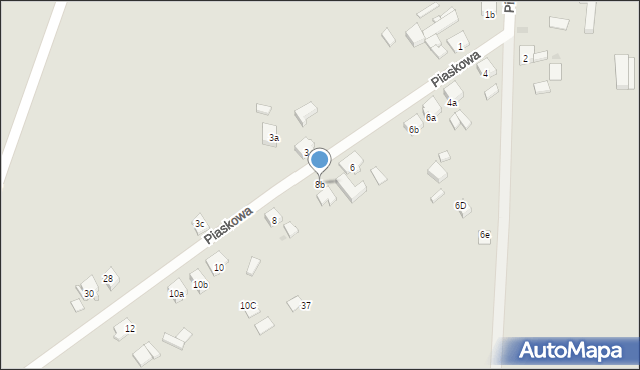 Woźniki, Piaskowa, 8b, mapa Woźniki