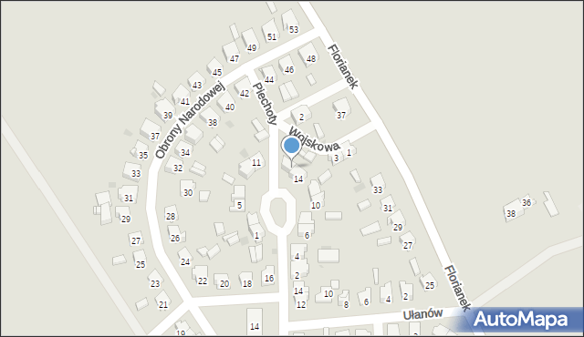 Woźniki, Piechoty, 16, mapa Woźniki