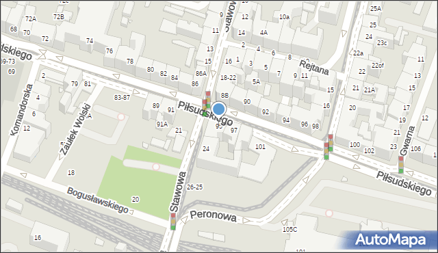 Wrocław, Piłsudskiego Józefa, marsz., 95, mapa Wrocławia