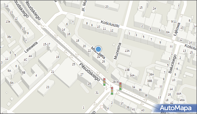 Wrocław, Piłsudskiego Józefa, marsz., 24, mapa Wrocławia