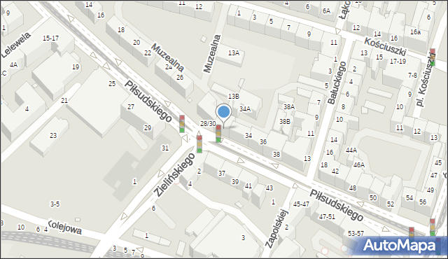 Wrocław, Piłsudskiego Józefa, marsz., 32, mapa Wrocławia