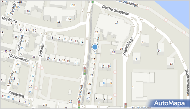 Wrocław, Piaskowa, 7, mapa Wrocławia