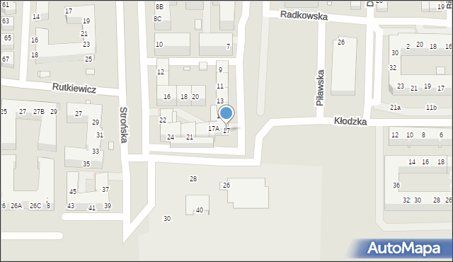 Wrocław, Piławska, 17, mapa Wrocławia