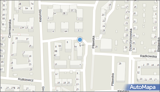 Wrocław, Piławska, 5, mapa Wrocławia