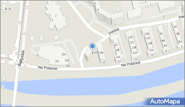 Wrocław, Piesza, 6, mapa Wrocławia