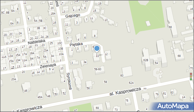 Wrocław, Piętaka Stanisława, 11, mapa Wrocławia