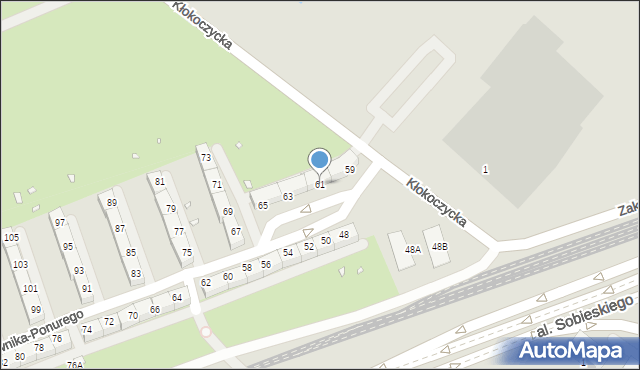 Wrocław, Piwnika-Ponurego Jana, mjr., 61, mapa Wrocławia
