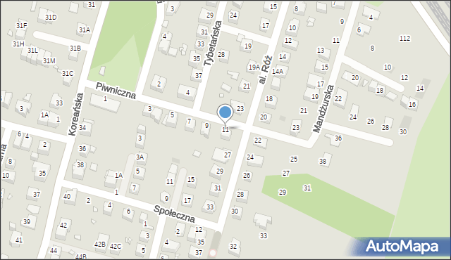 Wrocław, Piwniczna, 11, mapa Wrocławia