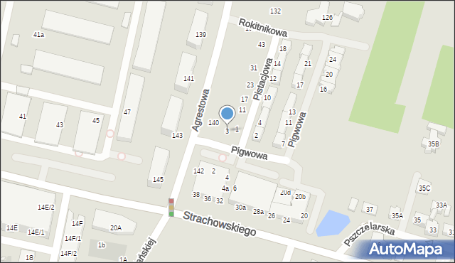 Wrocław, Pigwowa, 3, mapa Wrocławia