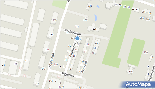 Wrocław, Pistacjowa, 14, mapa Wrocławia