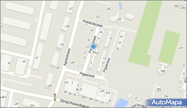 Wrocław, Pistacjowa, 8, mapa Wrocławia