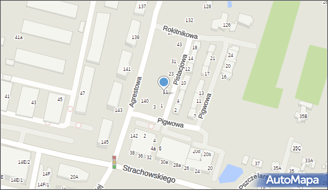 Wrocław, Pistacjowa, 9, mapa Wrocławia