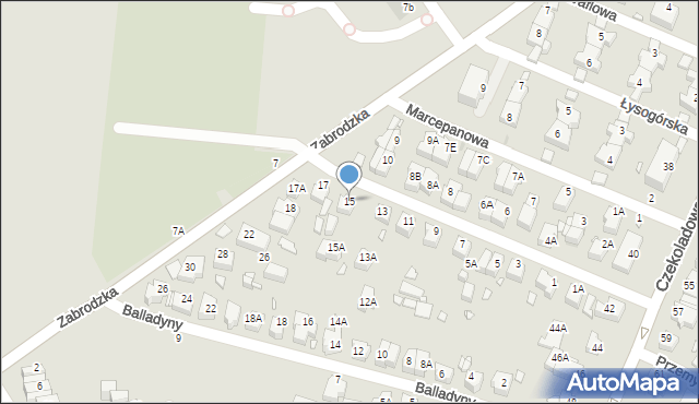 Wrocław, Piernikowa, 15, mapa Wrocławia