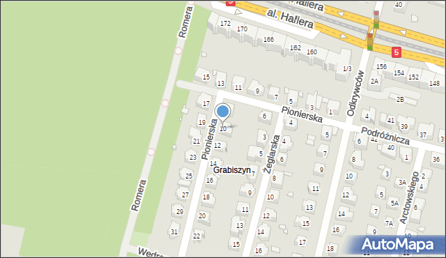 Wrocław, Pionierska, 10, mapa Wrocławia