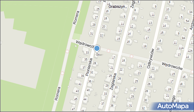 Wrocław, Pionierska, 26, mapa Wrocławia