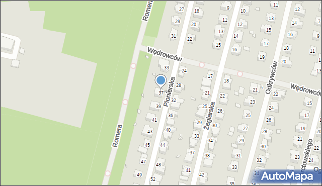 Wrocław, Pionierska, 37, mapa Wrocławia