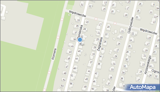 Wrocław, Pionierska, 38, mapa Wrocławia