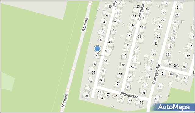 Wrocław, Pionierska, 51, mapa Wrocławia