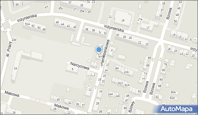 Wrocław, Pierwiosnkowa, 7, mapa Wrocławia