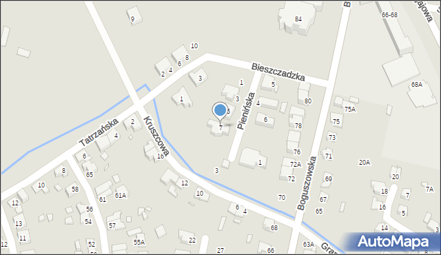 Wrocław, Pienińska, 7, mapa Wrocławia