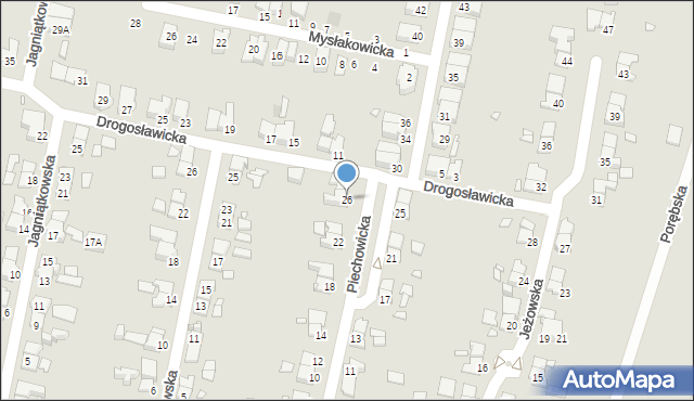 Wrocław, Piechowicka, 26, mapa Wrocławia