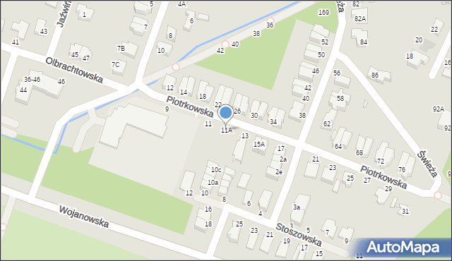 Wrocław, Piotrkowska, 11A, mapa Wrocławia