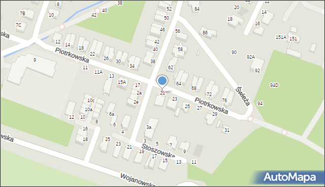 Wrocław, Piotrkowska, 21, mapa Wrocławia