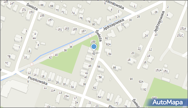 Wrocław, Piotrkowska, 52, mapa Wrocławia