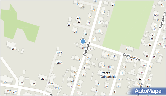 Wrocław, Piekarska, 10, mapa Wrocławia