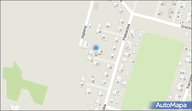 Wrocław, Piekarska, 34, mapa Wrocławia