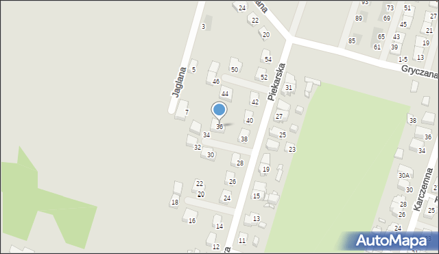 Wrocław, Piekarska, 36, mapa Wrocławia