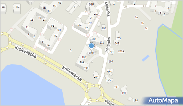 Wrocław, Pilczycka, 198F, mapa Wrocławia