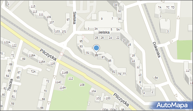 Wrocław, Pilczycka, 89, mapa Wrocławia