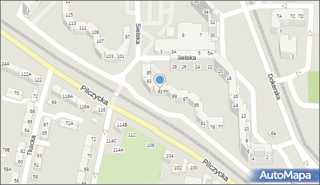 Wrocław, Pilczycka, 91, mapa Wrocławia