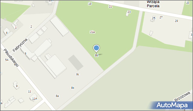 Wrząca, Piłsudskiego Józefa, marsz., 8d, mapa Wrząca