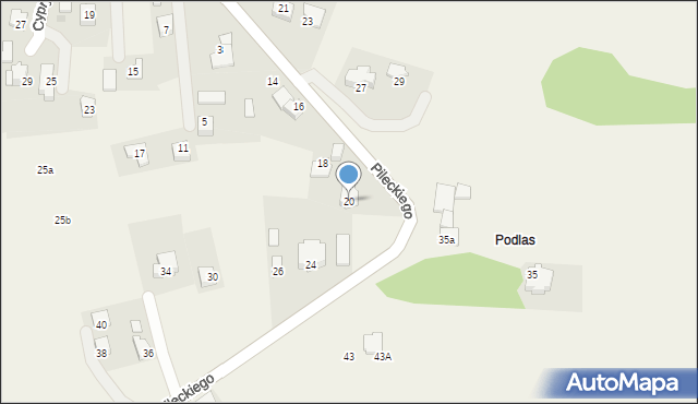 Wrząsowice, Pileckiego Witolda, rtm., 20, mapa Wrząsowice