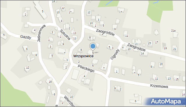 Wrząsowice, Pileckiego Witolda, rtm., 3, mapa Wrząsowice