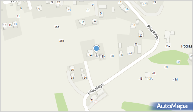 Wrząsowice, Pileckiego Witolda, rtm., 32, mapa Wrząsowice