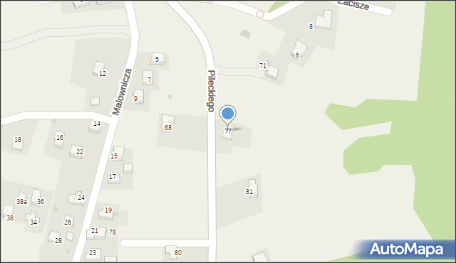 Wrząsowice, Pileckiego Witolda, rtm., 77, mapa Wrząsowice