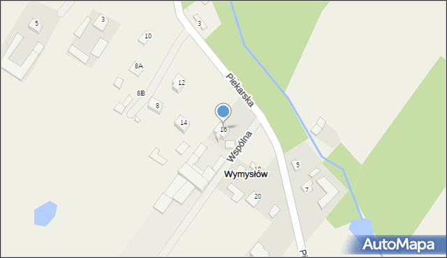 Wymysłów, Piekarska, 16, mapa Wymysłów