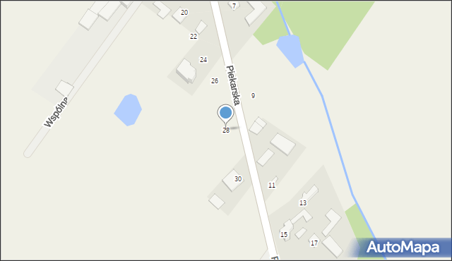 Wymysłów, Piekarska, 28, mapa Wymysłów