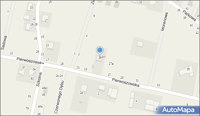 Wysoki Kościół, Pierwoszowska, 25, mapa Wysoki Kościół