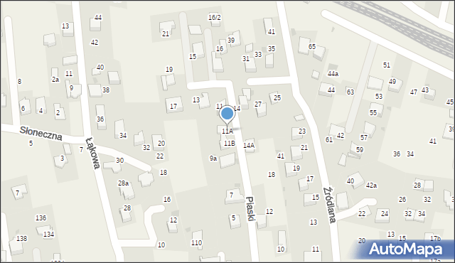 Zabierzów, Piaski, 11A, mapa Zabierzów